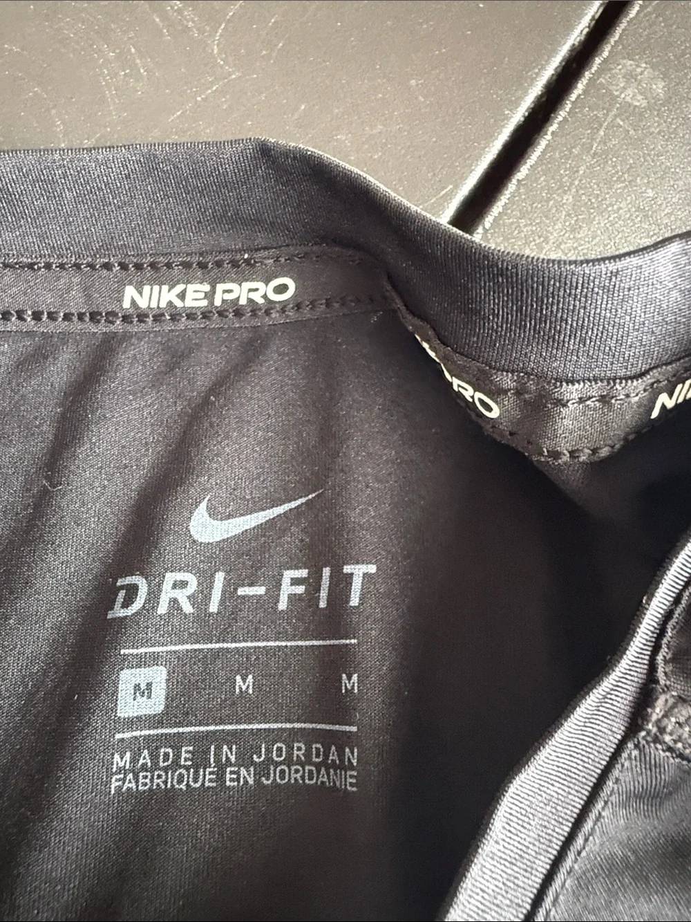 Nike Black Short Sleeve Performance Tee with White Logo